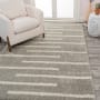 JONATHAN Y Lighting Moroccan Hype 5' x 8' Shag Polypropylene Moroccan & Tribal and Striped Indoor Rectangular Area Rug Gray / Ivory