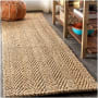 JONATHAN Y Lighting Natural Fiber 2-1/4' x 8' Jute Solid Indoor Runner Area Rug Natural