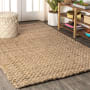 JONATHAN Y Lighting Natural Fiber 4' x 6' Jute Solid Indoor Area Rug Natural