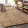 JONATHAN Y Lighting Natural Fiber 10' x 13' Jute Solid Indoor Rectangular Area Rug Natural