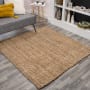 JONATHAN Y Lighting Natural Fiber 5' x 5' Jute Solid Indoor Square Area Rug Natural