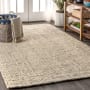 JONATHAN Y Lighting Natural Fiber 7-3/4' x 10' Jute Solid Indoor Area Rug Light Ivory
