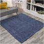 JONATHAN Y Lighting Natural Fiber 5' x 5' Jute Solid Indoor Square Area Rug Navy