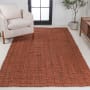 JONATHAN Y Lighting Natural Fiber 7-3/4' x 10' Jute Solid Indoor Area Rug Terracotta