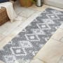 JONATHAN Y Lighting South Beach 2' x 8' Polypropylene Geometric and Moroccan & Tribal Indoor/Outdoor Runner Gray / White / Black