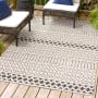 JONATHAN Y Lighting South Beach 3' x 5' Polypropylene Geometric, Moroccan & Tribal, and Trellis Indoor/Outdoor Area Rug Cream / Black
