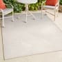 JONATHAN Y Lighting Scandinavian 7-3/4' x 10' Geometric and Striped Indoor/Outdoor Rectangular Area Rug Ivory / Cream
