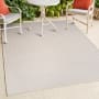 JONATHAN Y Lighting Scandinavian 7-3/4' x 10' Geometric and Striped Indoor/Outdoor Rectangular Area Rug with High-Low Design Ivory / Cream