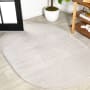 JONATHAN Y Lighting Supersoft 5' x 8' Polypropylene Solid Indoor Oval Area Rug Ivory