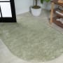 JONATHAN Y Lighting Supersoft 5' x 8' Polypropylene Solid Indoor Oval Area Rug Green