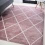JONATHAN Y Lighting Supersoft 3' x 5' Polypropylene Geometric and Solid Indoor Area Rug Rose / White