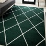 JONATHAN Y Lighting Supersoft 7-3/4' x 10' Polypropylene Geometric and Solid Indoor Area Rug Green / White