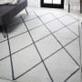 JONATHAN Y Lighting Supersoft 3' x 5' Polypropylene Geometric and Solid Indoor Area Rug White / Gray