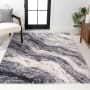 JONATHAN Y Lighting Supersoft 5' x 8' Abstract, Bohemian, and Transitional Indoor Rectangular Area Rug Charcoal / Cream