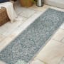 JONATHAN Y Lighting Santa Monica 2-1/4' x 8' Polypropylene Vintage Traditional Indoor / Outdoor Runner Gray / Teal