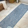 JONATHAN Y Lighting Santa Monica 2-1/4' x 10' Polypropylene Vintage Indoor/Outdoor Runner Navy / Gray