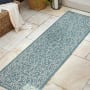 JONATHAN Y Lighting Santa Monica 2-1/4' x 10' Polypropylene Vintage Indoor/Outdoor Runner Teal / Gray