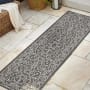JONATHAN Y Lighting Santa Monica 2-1/4' x 10' Polypropylene Vintage Indoor/Outdoor Runner Black / Gray