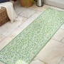 JONATHAN Y Lighting Santa Monica 2-1/4' x 10' Polypropylene Vintage Indoor/Outdoor Runner Cream / Green