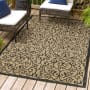 JONATHAN Y Lighting Santa Monica 9' x 12' Polypropylene Vintage Indoor/Outdoor Area Rug Black / Khaki