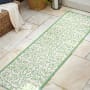 JONATHAN Y Lighting Santa Monica 2-1/4' x 10' Polypropylene Vintage Indoor/Outdoor Runner Cream / Green