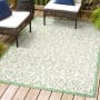 JONATHAN Y Lighting Santa Monica 9' x 12' Polypropylene Vintage Indoor/Outdoor Area Rug Cream / Green