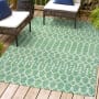 JONATHAN Y Lighting Santa Monica 3' x 5' Polypropylene Moroccan & Tribal, Southwestern, and Trellis Indoor/Outdoor Rectangular Area Rug Green / Cream