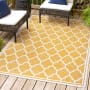JONATHAN Y Lighting Santa Monica 5-1/4' x 7-1/2' Polypropylene Border, Geometric, and Trellis Indoor/Outdoor Rectangular Area Rug Yellow / Cream