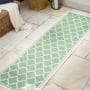 JONATHAN Y Lighting Santa Monica 2-1/4' x 8' Polypropylene Moroccan & Tribal Indoor/Outdoor Runner Cream / Green