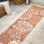 JONATHAN Y Lighting Santa Monica 2-1/4' x 10' Polypropylene Botanical Indoor/Outdoor Runner Orange / Cream