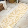 JONATHAN Y Lighting Santa Monica 2-1/4' x 10' Polypropylene Botanical Indoor/Outdoor Runner Yellow / Cream