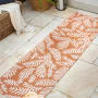 JONATHAN Y Lighting Santa Monica 2-1/4' x 10' Polypropylene Botanical Indoor/Outdoor Runner Orange / Cream