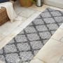 JONATHAN Y Lighting Santa Monica 2-1/4' x 8' Polypropylene Traditional and Trellis Indoor/Outdoor Runner Black / Ivory