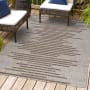 JONATHAN Y Lighting Santa Monica 7-3/4' x 10' Polypropylene Geometric, Moroccan & Tribal, and Striped Indoor/Outdoor Area Rug Beige / Brown