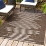 JONATHAN Y Lighting Santa Monica 7-3/4' x 10' Polypropylene Geometric, Moroccan & Tribal, and Striped Indoor/Outdoor Area Rug Brown / Beige