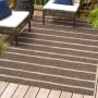 JONATHAN Y Lighting Santa Monica 7-3/4' x 10' Polypropylene Geometric, Moroccan & Tribal, and Striped Indoor/Outdoor Area Rug Brown / Beige