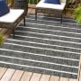 JONATHAN Y Lighting Santa Monica 7-3/4' x 10' Polypropylene Geometric, Moroccan & Tribal, and Striped Indoor/Outdoor Area Rug Black / Ivory