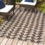 JONATHAN Y Lighting Santa Monica 3' x 5' Polypropylene Geometric and Moroccan & Tribal Indoor/Outdoor Area Rug Brown / Beige