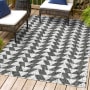 JONATHAN Y Lighting Santa Monica 3' x 5' Polypropylene Geometric and Moroccan & Tribal Indoor/Outdoor Area Rug Black / Ivory