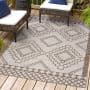 JONATHAN Y Lighting Santa Monica 4' x 6' Polypropylene Geometric and Moroccan & Tribal Indoor/Outdoor Area Rug Beige / Brown