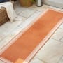 JONATHAN Y Lighting Santa Monica 2' x 8' Polypropylene Border Indoor/Outdoor Runner Orange / Cream