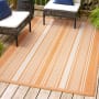 JONATHAN Y Lighting Santa Monica 7-3/4' x 10' Polypropylene Striped Indoor/Outdoor Rectangular Area Rug Orange / Cream
