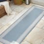 JONATHAN Y Lighting Santa Monica 2' x 8' Polypropylene Border Indoor/Outdoor Runner Blue / Cream