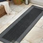 JONATHAN Y Lighting Santa Monica 2' x 8' Polypropylene Border Indoor/Outdoor Runner Black / Gray