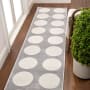 JONATHAN Y Lighting Sandstone 2' x 8' Polyester Geometric and Trellis Indoor Runner Light Gray / Cream