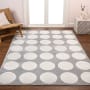 JONATHAN Y Lighting Sandstone 3' x 5' Polyester Geometric and Trellis Indoor Rectangular Area Rug Light Gray / Cream