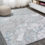 JONATHAN Y Lighting Silk Orchid 4' x 6' Polypropylene Abstract Indoor Area Rug Gray / Turquoise