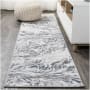 JONATHAN Y Lighting Silk Orchid 2' x 10' Polypropylene Abstract Indoor Runner Gray / Blue