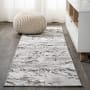 JONATHAN Y Lighting Silk Orchid 2' x 10' Polypropylene Abstract Indoor Runner Gray / Black