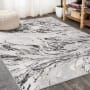 JONATHAN Y Lighting Silk Orchid 4' x 6' Polypropylene Abstract Indoor Area Rug Gray / Black